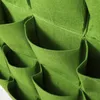 プランター鍋の壁掛け植え付け袋12ポケット緑/黒栽培バッグプランター縦庭野菜リビングホーム用品1pc