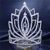 H￥rkl￤mmor Barrettes Luxury och Elegant Women's Rhinestone Crown Charming Bride Exquisite Crystal Wedding Headbonad Accessories grossist