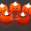 Decorazioni per feste di Halloween led luci di zucca elettroniche atmosfera decorazione incandescente giocattoli squash a lume di candela T2I52394