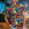 Camisetas para hombres Verano 3D Impreso Pantalones cortos tropicales Casual Running Bermuda Board Cargo Hombres Ropa