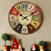 12 Inch Wood Silent Non-Ticking Sweep Movement Wall Clock Battery Operated for Home Living Room Kitchen Office Decor