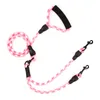 Dog Collars & Leashes Polyester Cotton Two Dogs Leash Comfortable Foam Handle 1 For 2 Outdoor Double Traction Rope Prevent Winding Lead