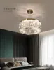 LED Chandeliers Modern Crystal Illuminated Luxury Living Room Bedroom Stainless Steel Gold Decorative Lamp