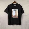 2022 İlkbahar Yaz Rahat Gevşek Khith Vintage T Gömlek New York Sokak Görünümü Baskı Kith Tee Siyah Beyaz Kayısı Kısa Kollu AA220308