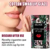 20 sztuk / zestaw Lipstick Lip Gloss Microbrush Długotrwałe Wodoodporne Szczotki jednorazowe Bawełniane Płukanie Pomadki Koreański Papieros Case Glaze Lipgloss Lips