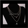 Chokers kettingen hangers sieraden trendy vrouwen lange y bar munt charme ketting eenvoudige mtilayer minimalistische pailletten ketting voor meisjes (goud, si