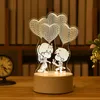 Decorazione del partito 1018 cm LED Ramadan Night Roses Bear Valentine039s Day Love 3D Lampada Acrilica Luce Matrimonio Eid Mubarak1931101