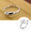 Srebrne pierścienie Delfinowe Zwierząt Otwarte Regulowany Pierścień Palec Palec Dla Kobiet Dziewczyn Moda Biżuteria Will I Sandy
