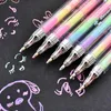 Highlighters 1 قطع واضح اللوحة أقلام 6 ألوان تمييز القلم ماركر القرطاسية ملون الكتابة توريد الفتيات تفضيل