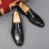 Moda classica abito a punta scarpe da ufficio da sposa stile italiano papillon in pelle verniciata di alta qualità comodi uomini calzature formali H14