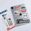 Lets Go Brandon Flag Sticker 100Pcs Lot USA President Stickers For Phone Skateborad Luggage Notebook Helmet Car Bike Decal327g