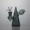 Vintage Pulsar 4,1 -Zoll -Mini -Pyramidenglas Bong Wasser Shisha Pipes DAB Rig Rauchölbrenner mit Schüssel kann das Kundenlogo setzen