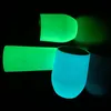 20oz Blue and green Tumblers Mug Glow in The Dark Mugs STRAIGHT Skinny Tumbler with Luminous paint luminous1 Cups magic travel cup ZWL620