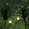 Gräsmattor LED Flower Fairy Solar Powered Light Outdoor Garden Stakes Street Jul Decoration Lamp