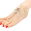 Europa en de Verenigde Staten Buitenlandse Handel Anklets Sieraden Straat Shot Grote Retro Dubbele Laag van Chinese Knoop Multi-verdieping Ketting gekoppeld aan Anklet