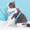Hundkragar Leashing Blomficka Katt Harness Vest med Poop Väskor Zipper Leash Set Justerbar Fyra säsong Walking Snack Drop Ship