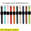 Bracelet de montres de luxe pour Apple Watch Band 41mm 42mm 38mm 40mm 44mm 45mm iwatch 6 7 5 4 3 2 bandes de mode lettre prin cuir Straps