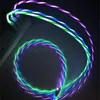 Chargeur rapide Câbles de téléphone de haute qualité LED Câble de lumière fluide 3ft 2A Ligne de charge Streamer Fil de charge rapide pour Samsung Huawei izeso Nouveau