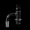 High Quality HALO Beveled Edge Quartz Banger Blender Smoke Nials 10 14 18 MM Male Female Bangers With Glass Terp Chains For Dab Rig Pipes
