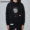 GONTHWID Blind Love Imprimer Boucle Rubans Polaire Sweats À Capuche Pull À Capuche Streetwear Hip Hop Hipster Casual Tops Hommes LJ200826