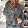 Zity Sweater Kvinnor Cardigan Coat Kvinna Casual Långärmad Stickad Solid Öppna Stitch Femme Höst Vinter Varm 210922