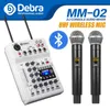 Divertimento senza fine! DJ Console Mixer SoundCard con 2Channel UHF Microfono wireless per la rete di registrazione in studio domestica Karaoke 210610