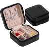 Portable Small Jewelry Box Girls Jewellery Organizer Faux Leather Mini Travel Case Rings Earrings Necklace Display SEAWAY ZZF14300