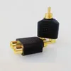 Converter RCA Male to 2RCA Female AV Audio Y-Splitter Plug Adapter 1 Male to 2 Female Extender Connector