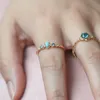 LAMOON 925 Sterling Silver Ring For Women Sea Pattern Larimar Tanzanite White Topaz Gemstone Gold Plated Fine Jewelry LMRI1443344173