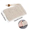 Soap Bag Ramie Mesh Bar Soap Scrub Bag Drawstring Bags Holder Skin Surface Cleaning Drawstring Drying Soap Pouch Storage Bags ZYY67660264