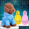 アパレル用品ホームガーデン3色のフード付きペットPUリフレクションレインコート防水布Chihuahua Yorkie Dog Coat Poncho P