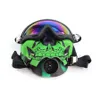 DHL Silicone Gas Mask Bong Creative Skull Pattern Acrylic Water Pipe with Sun Glasses Dry herb Smoking Oil Burner Multifunction Hookah Shish