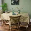 Table Cloth Japanese Style Literary Jacquard Tablecloth Simple Rectangular Coffee Tassel Cover Modern Home Decoration