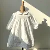 Korean Baby Girls Smocked Dress Kids Floral Romper Sister Matching Clothes Twin Outfits Newborn Girls Hand Made Smocking Dress 210315