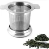 İnce Örgü Çay Süzgeci Kapak Çay ve Kahve Filtreleri Kullanımlık Paslanmaz Çelik Çay Demlikler Sepet 2 Kolları DAC13