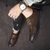 Lace 1741 Up Leather Casual Shoe Men's Business Fashion Fashion Outdoor Flats respirant des chaussures de conduite confortables S