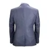 2020 Darouomo Mannen Pak Nieuwe Stijl Blazer Vest 3 Stuks Blauw Grijs Slim Fit Fashion Pak Business Casual Tailor-Made X0909