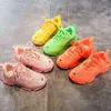 2021 Flickor Pojkar Lace-up Mesh Runner Sneakers Småbarn / Little / Big Kid Sport Skola Trainer Barn Casual Brand Chunky Skor G1210