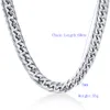 8mm wide Men's Chain Collana Uomo 24inch Stianless Steel silver plated Cadenas Hombre Necklace Fashion Jewelry