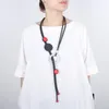 Hanger kettingen ydydbz zomer verstelbare mode rode hout gotische rubberen ketting handgemaakte folk kostuum eenvoudige trui keten sieraden cadeau