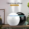 130ML Black Ultrasonic aromatherapy essential oil diffuser home electric air purifier humidifier with 7 colors LED lights