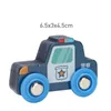 Wooden Vehicles Miniature School Bus Toys Including Car Trucks Helicopter & Ambulance, for Kids Age 3-Year-Old
