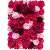 Nuevo 60X40cm pared de flores rosas artificiales Hortensia fila simulación flores falsas decoración para fiesta de boda pared de fondo