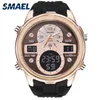 Smael Brand Luxury Quartz Wristwatches Fashion Electronic Clocks Led Smart Watches Cool Men Sport Watches Water Resistance 1273 Q0524