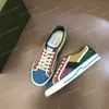 New Mens Womens Fashion Casual Shoes Sneakers Leather Suede Platform Flat Trainer Shoe Comfort Pretty Ladies Rainbow Sneaker Chaussures 35-45