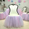 Birthday Party Table Chair Skirt Atmosphere Decoration Wedding Banquet Tables Around The Chair