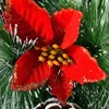 Julkrans Konstgjord Pinecone Red Berries Garland Dekoration Hängande ytterdörr Väggträd prydnad 211105