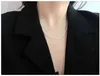 5A+2021 Bag Parts Shining silver nude necklace with light luxury Korean versatile niche collarbone caterpillar chain accessory