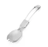 200 PCS Pliant En Acier Inoxydable Cuillère Spork Fourchette En Plein Air Camping Randonnée Voyageur Cuire SN2592