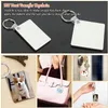 Porte-clés 40 pcs bricolage sublimation vierge double face porte-clés imprimé transfert de chaleur avec porte-clés Miri22